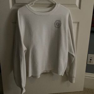 Cropped Hollister White Sweatshirt